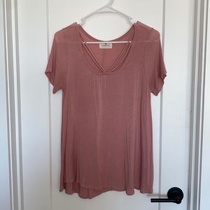 Thread Studios light pink top with beautiful neck